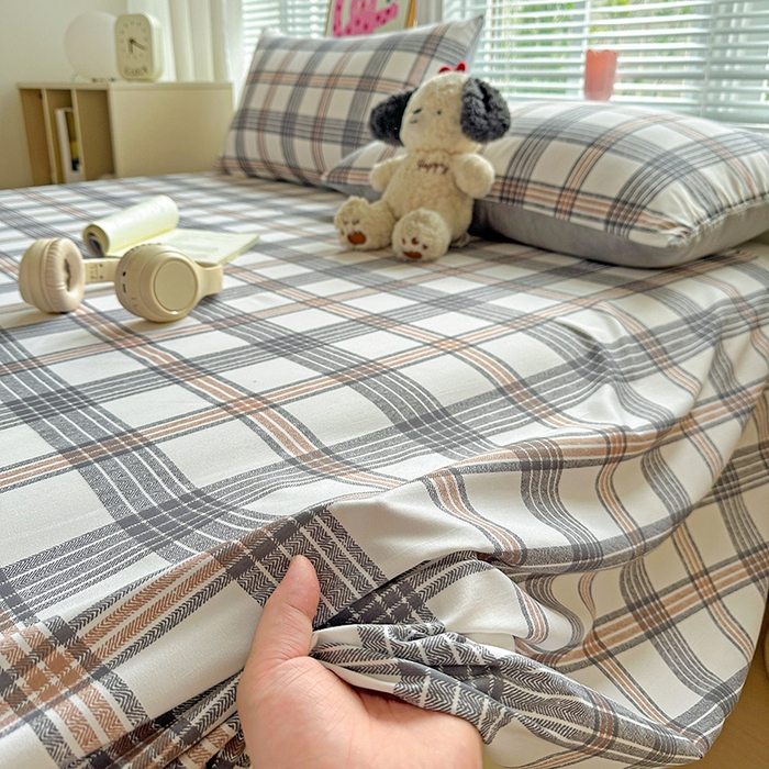 91家纺网 家纺一手货源 找家纺 新印象 2025新款ins博主风亲肤棉单床单床单单品-无印风 苏黎世