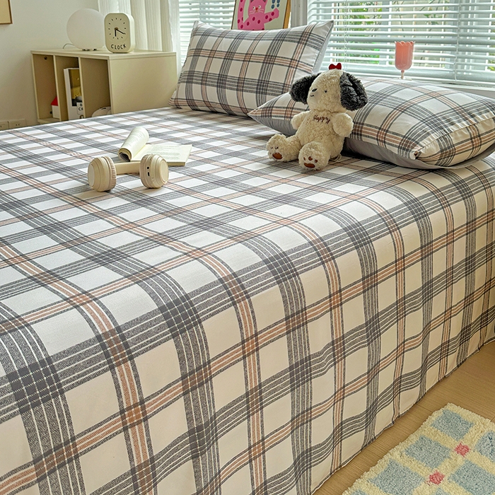 91家纺网 家纺一手货源 找家纺 新印象 2025新款ins博主风亲肤棉单床单床单单品-无印风 苏黎世