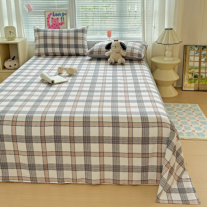 91家纺网 家纺一手货源 找家纺 新印象 2025新款ins博主风亲肤棉单床单床单单品-无印风 苏黎世