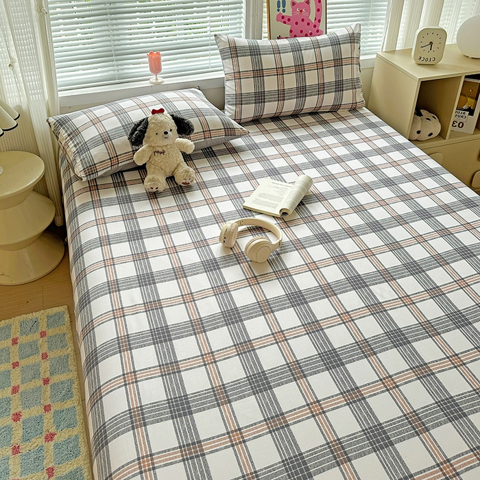 91家纺网 家纺一手货源 找家纺 新印象 2025新款ins博主风亲肤棉单床单床单单品-无印风 苏黎世