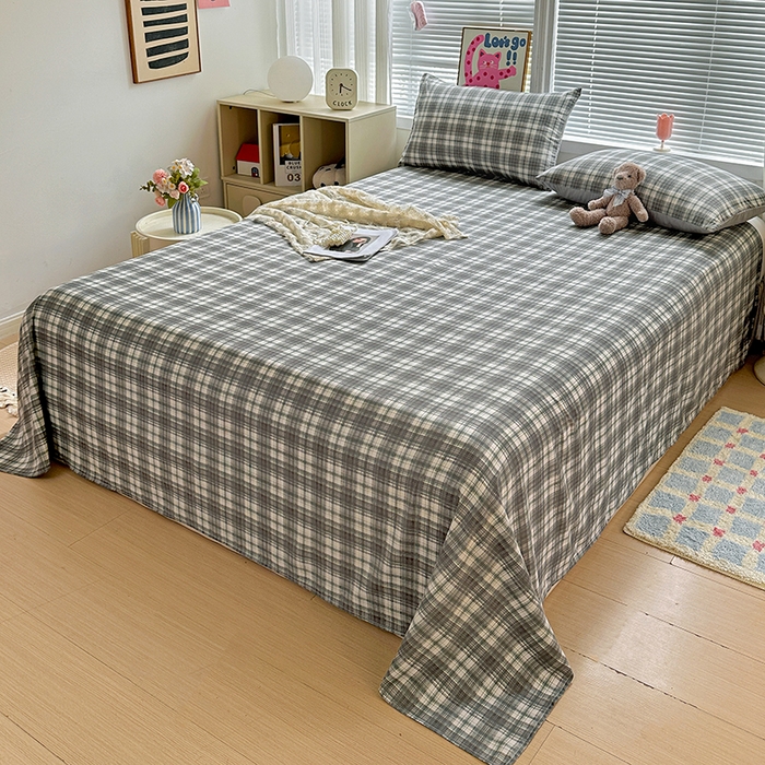 91家纺网 家纺一手货源 找家纺 新印象 2025新款ins博主风亲肤棉单床单床单单品-无印风 雅典