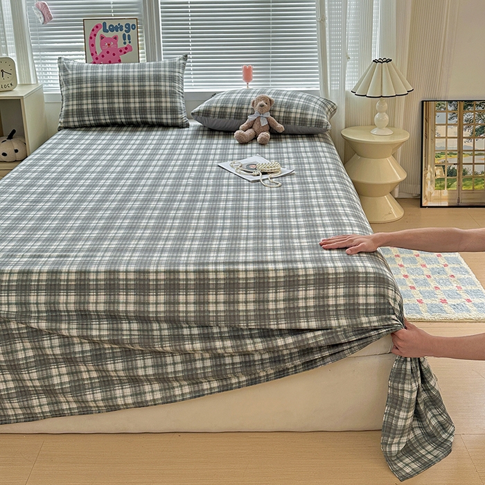 91家纺网 家纺一手货源 找家纺 新印象 2025新款ins博主风亲肤棉单床单床单单品-无印风 雅典