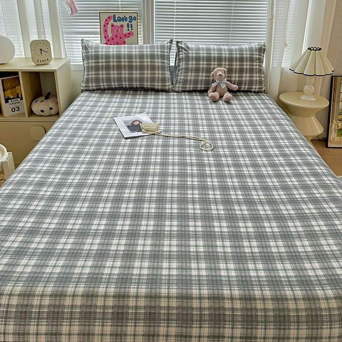 91家纺网 家纺一手货源 找家纺 新印象 2025新款ins博主风亲肤棉单床单床单单品-无印风 雅典