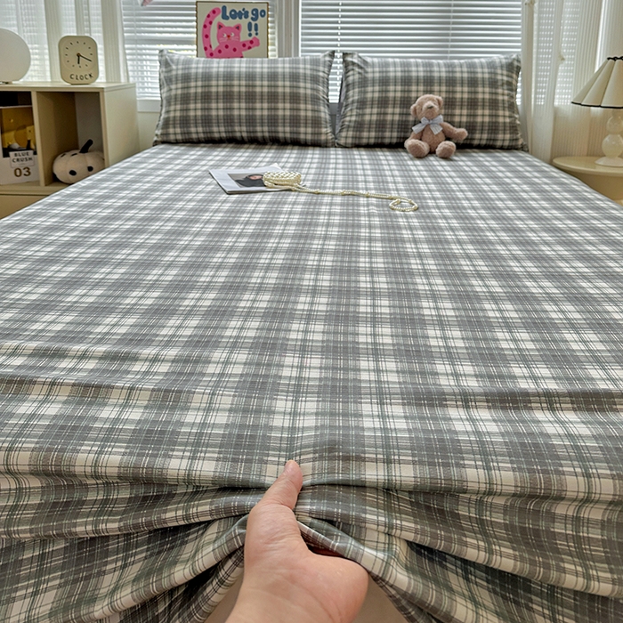 91家纺网 家纺一手货源 找家纺 新印象 2025新款ins博主风亲肤棉单床单床单单品-无印风 雅典