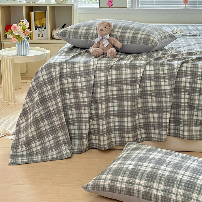 91家纺网 家纺一手货源 找家纺 新印象 2025新款ins博主风亲肤棉单床单床单单品-无印风 雅典