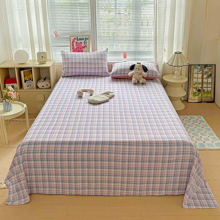 91家纺网 家纺一手货源 找家纺 新印象 2025新款ins博主风亲肤棉单床单床单单品-无印风 芝加哥