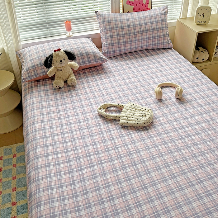 91家纺网 家纺一手货源 找家纺 新印象 2025新款ins博主风亲肤棉单床单床单单品-无印风 芝加哥