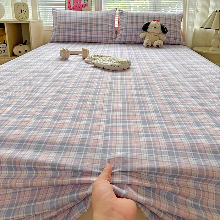 91家纺网 家纺一手货源 找家纺 新印象 2025新款ins博主风亲肤棉单床单床单单品-无印风 芝加哥