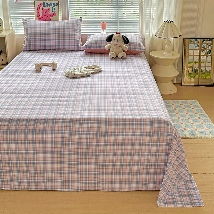 91家纺网 家纺一手货源 找家纺 新印象 2025新款ins博主风亲肤棉单床单床单单品-无印风 芝加哥