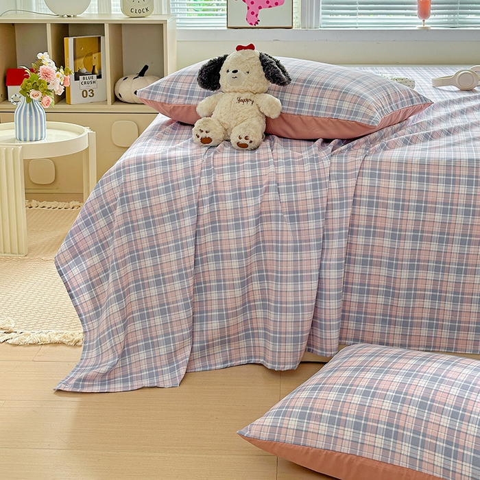 91家纺网 家纺一手货源 找家纺 新印象 2025新款ins博主风亲肤棉单床单床单单品-无印风 芝加哥