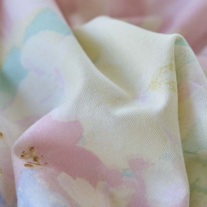 91家纺网 家纺一手货源 找家纺 铭博家纺 新款直播爆款网红全棉四件套13070印花吊边一字绣纯棉被套工艺款 白棠雾黎