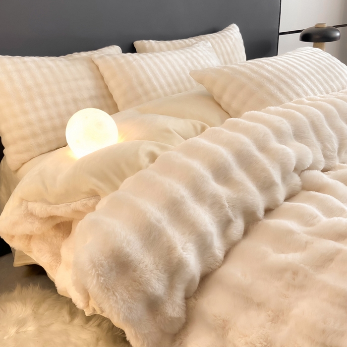 91家纺网 家纺一手货源 找家纺 （总）品乐家纺 2025新款300g泡泡兔绒四件套