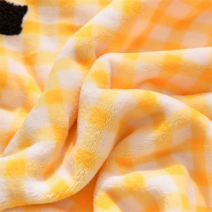 91家纺网 家纺一手货源 找家纺 炫拼家纺 2025新款法式蝴蝶结毛巾绣韩版加厚小格子花边牛奶绒四件套 法式蝴蝶结-黄