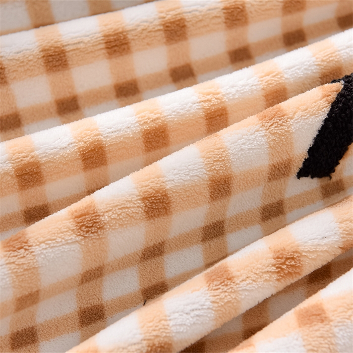 91家纺网 家纺一手货源 找家纺 炫拼家纺 2025新款法式蝴蝶结毛巾绣韩版加厚小格子花边牛奶绒四件套 法式蝴蝶结-咖