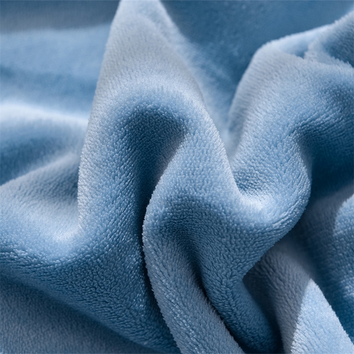 91家纺网 家纺一手货源 找家纺 炫拼家纺 2025新款法式蝴蝶结毛巾绣韩版加厚小格子花边牛奶绒四件套 法式蝴蝶结-蓝