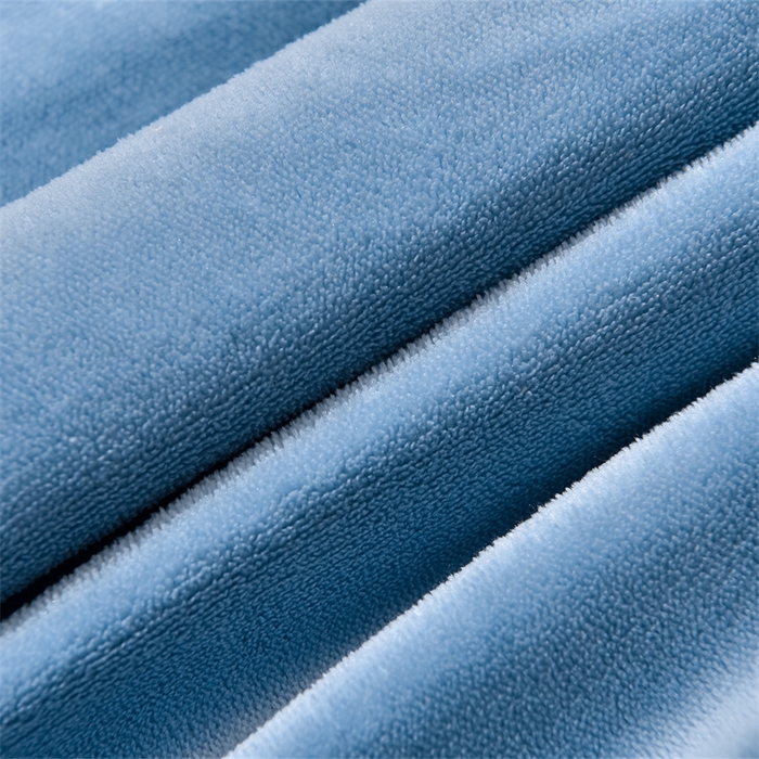 91家纺网 家纺一手货源 找家纺 炫拼家纺 2025新款法式蝴蝶结毛巾绣韩版加厚小格子花边牛奶绒四件套 法式蝴蝶结-蓝