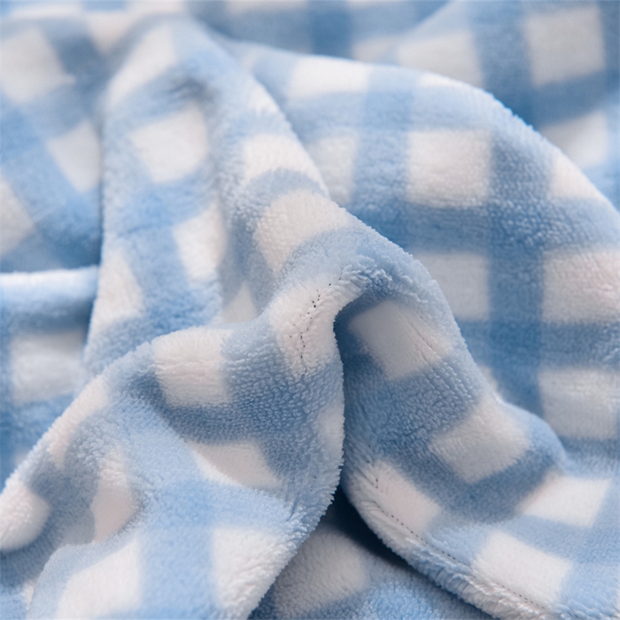 91家纺网 家纺一手货源 找家纺 炫拼家纺 2025新款法式蝴蝶结毛巾绣韩版加厚小格子花边牛奶绒四件套 法式蝴蝶结-蓝