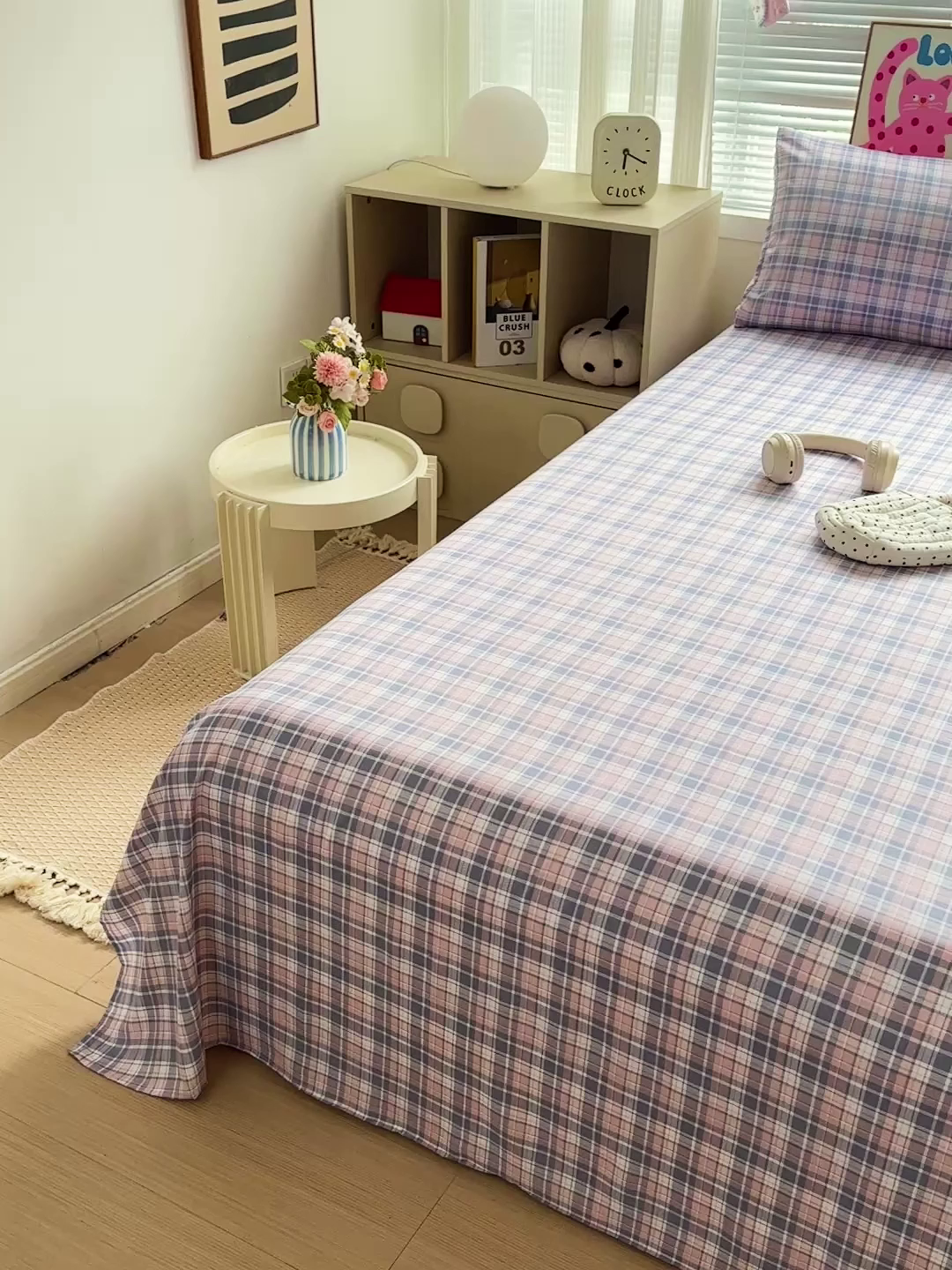 91家纺网 家纺一手货源 找家纺 新印象 2025新款ins博主风亲肤棉单床单床单单品-无印风 芝加哥