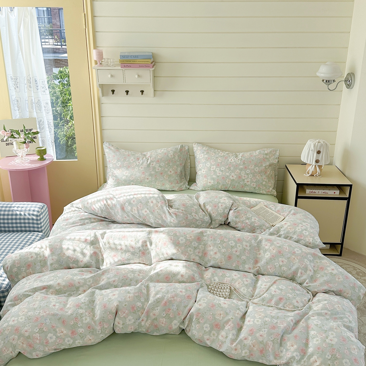 91家纺网 家纺一手货源 找家纺 （总）麦伦 2025年新品 --全棉有氧双层纱简约款系列