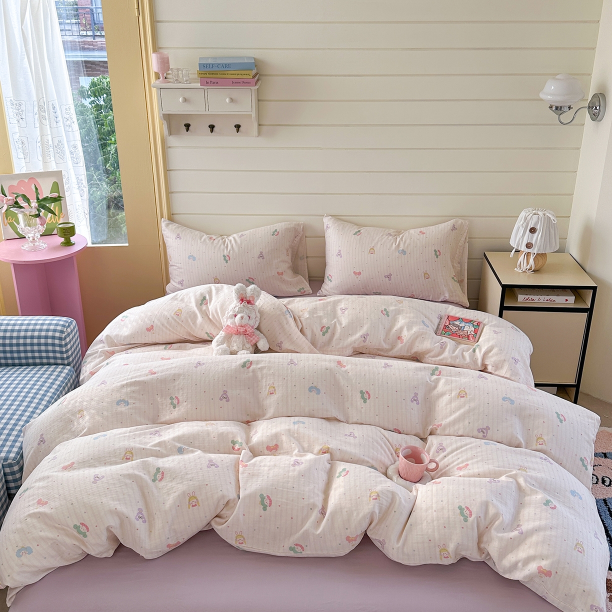 91家纺网 家纺一手货源 找家纺 （总）麦伦 2025年新品 --全棉有氧双层纱简约款系列