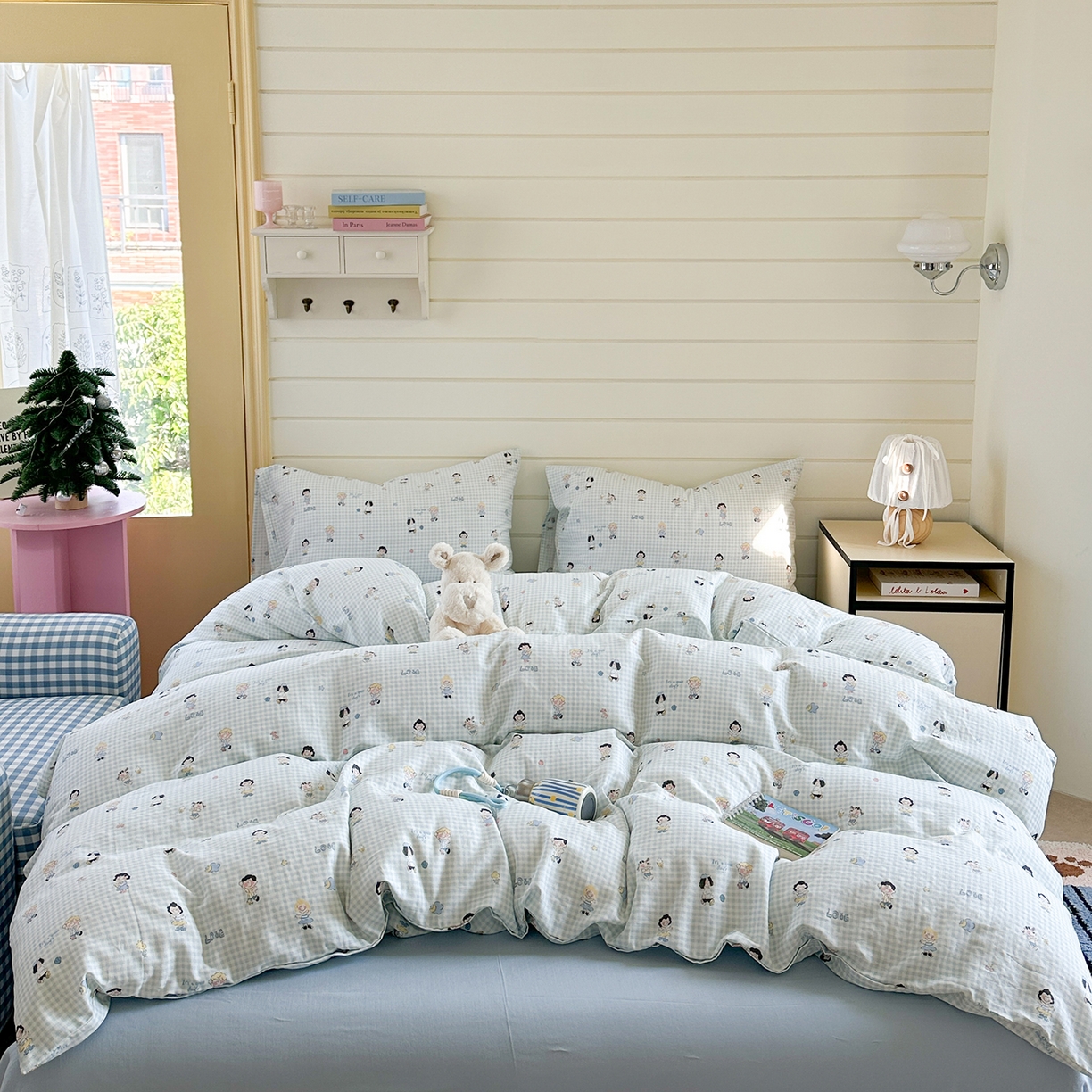 91家纺网 家纺一手货源 找家纺 （总）麦伦 2025年新品 --全棉有氧双层纱简约款系列