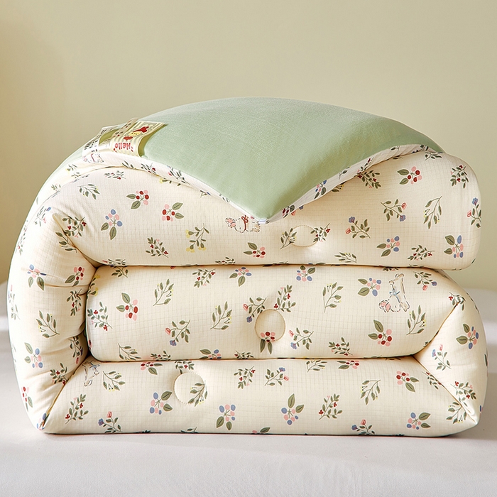 （总）梦恬佳 2025新款软糯牛奶丝小提花针织棉冬被春秋被被子被芯