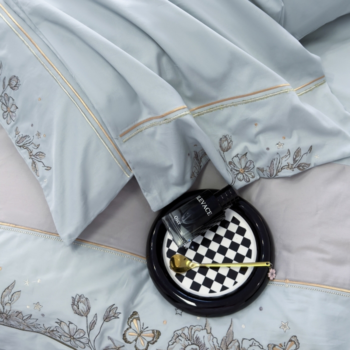 91家纺网 家纺一手货源 找家纺 （总）苏美 2025新款加厚全棉绣花四件套-铃兰