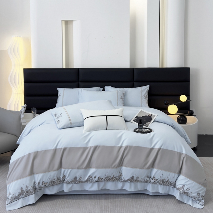 91家纺网 家纺一手货源 找家纺 （总）苏美 2025新款加厚全棉绣花四件套-铃兰