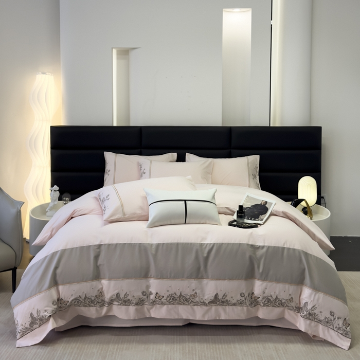 91家纺网 家纺一手货源 找家纺 （总）苏美 2025新款加厚全棉绣花四件套-铃兰