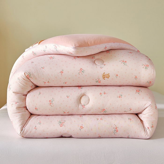 梦恬佳 2025新款软糯牛奶丝小提花针织棉冬被春秋被被子被芯 呆萌兔