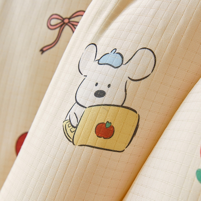 91家纺网 家纺一手货源 找家纺 梦恬佳 2025新款软糯牛奶丝小提花针织棉冬被春秋被被子被芯 哈喽小狗