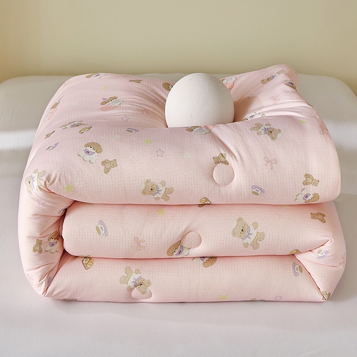 91家纺网 家纺一手货源 找家纺 梦恬佳 2025新款软糯牛奶丝小提花针织棉冬被春秋被被子被芯 元气森林