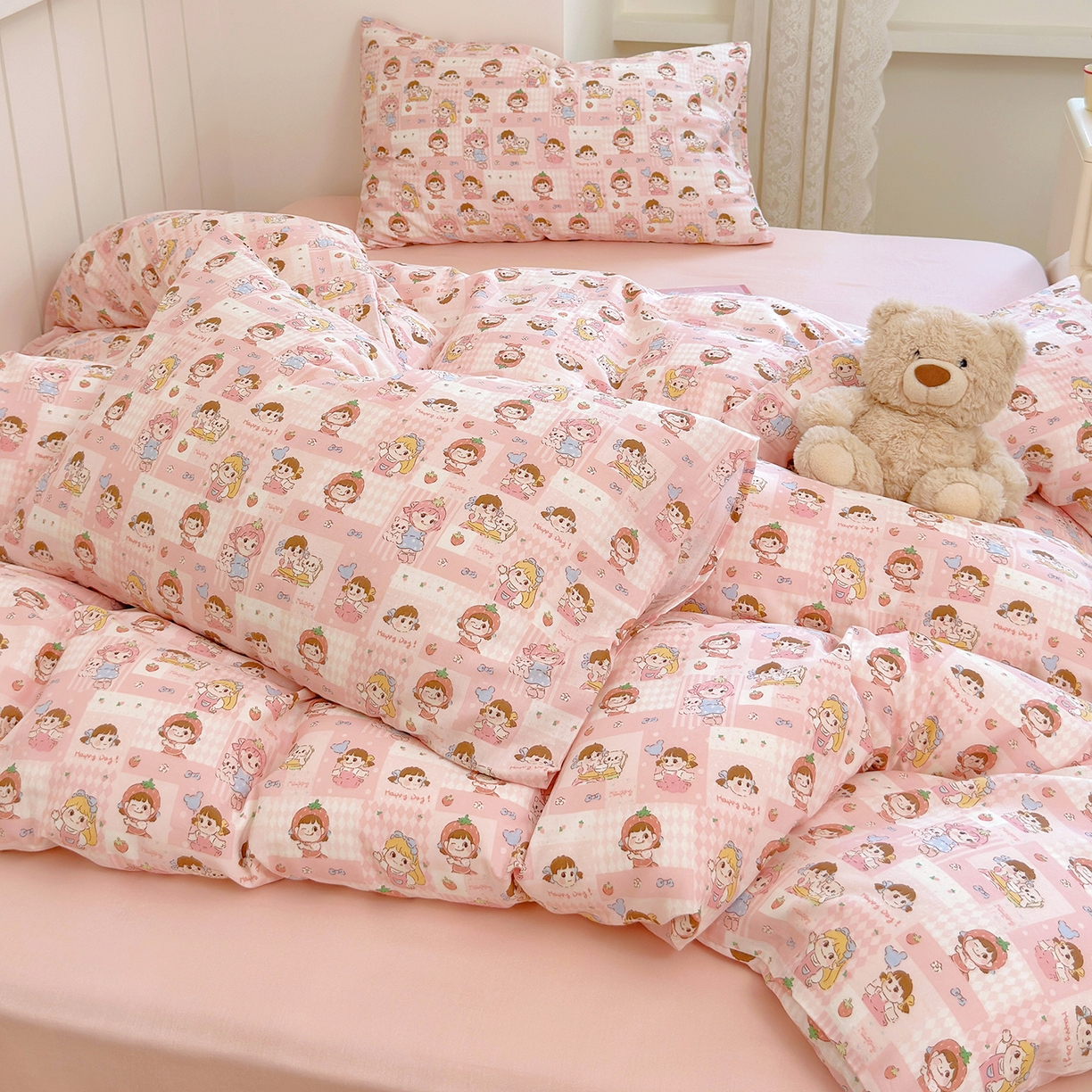 91家纺网 家纺一手货源 找家纺 （总）麦伦 2025年新品 --全棉有氧双层纱简约款系列