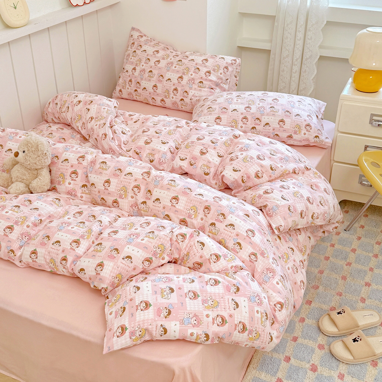 91家纺网 家纺一手货源 找家纺 （总）麦伦 2025年新品 --全棉有氧双层纱简约款系列