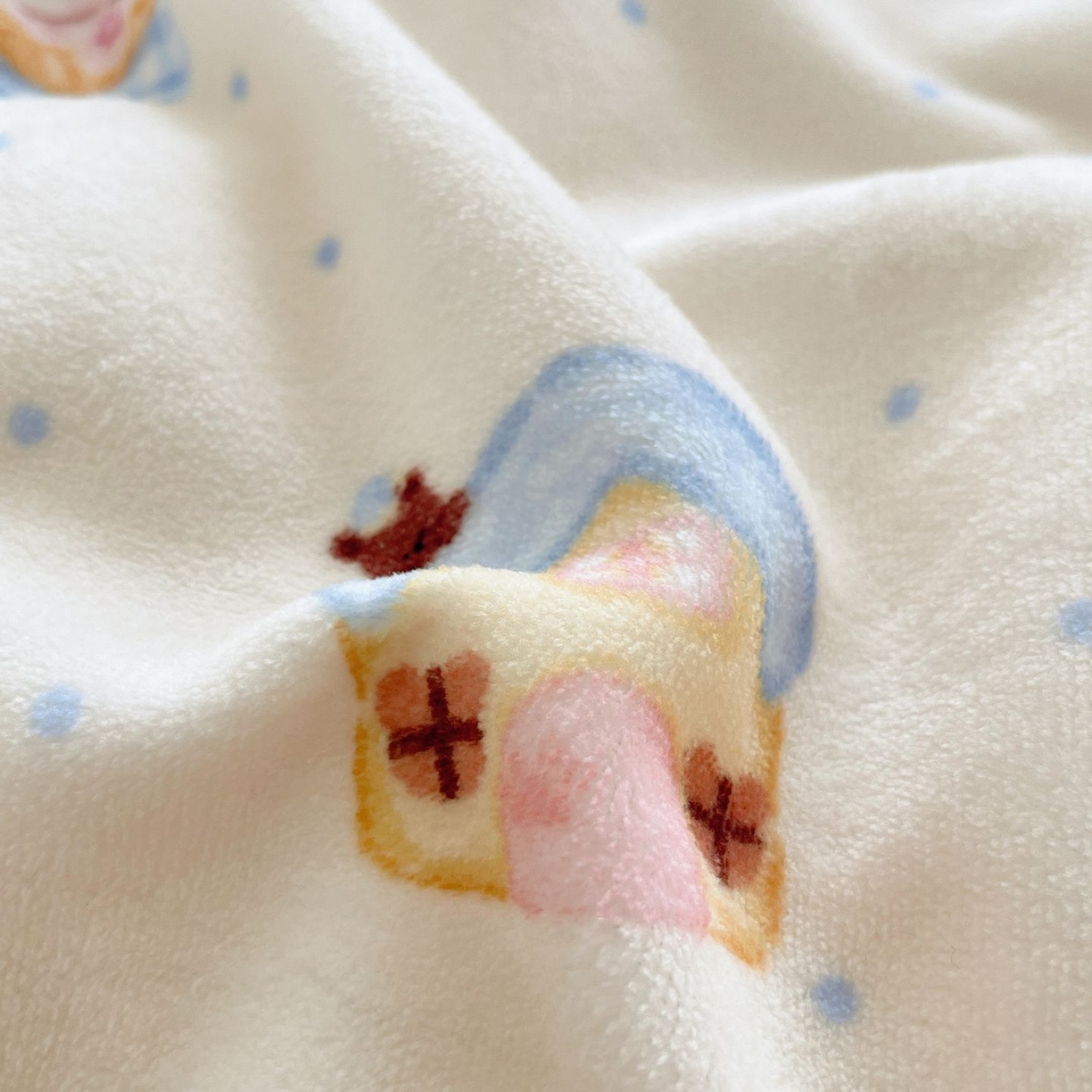 91家纺网 家纺一手货源 找家纺 金爱家 2025新款A类ins小清新少女奶油卡通可爱加厚牛奶绒四件套 绒-猫咪日记