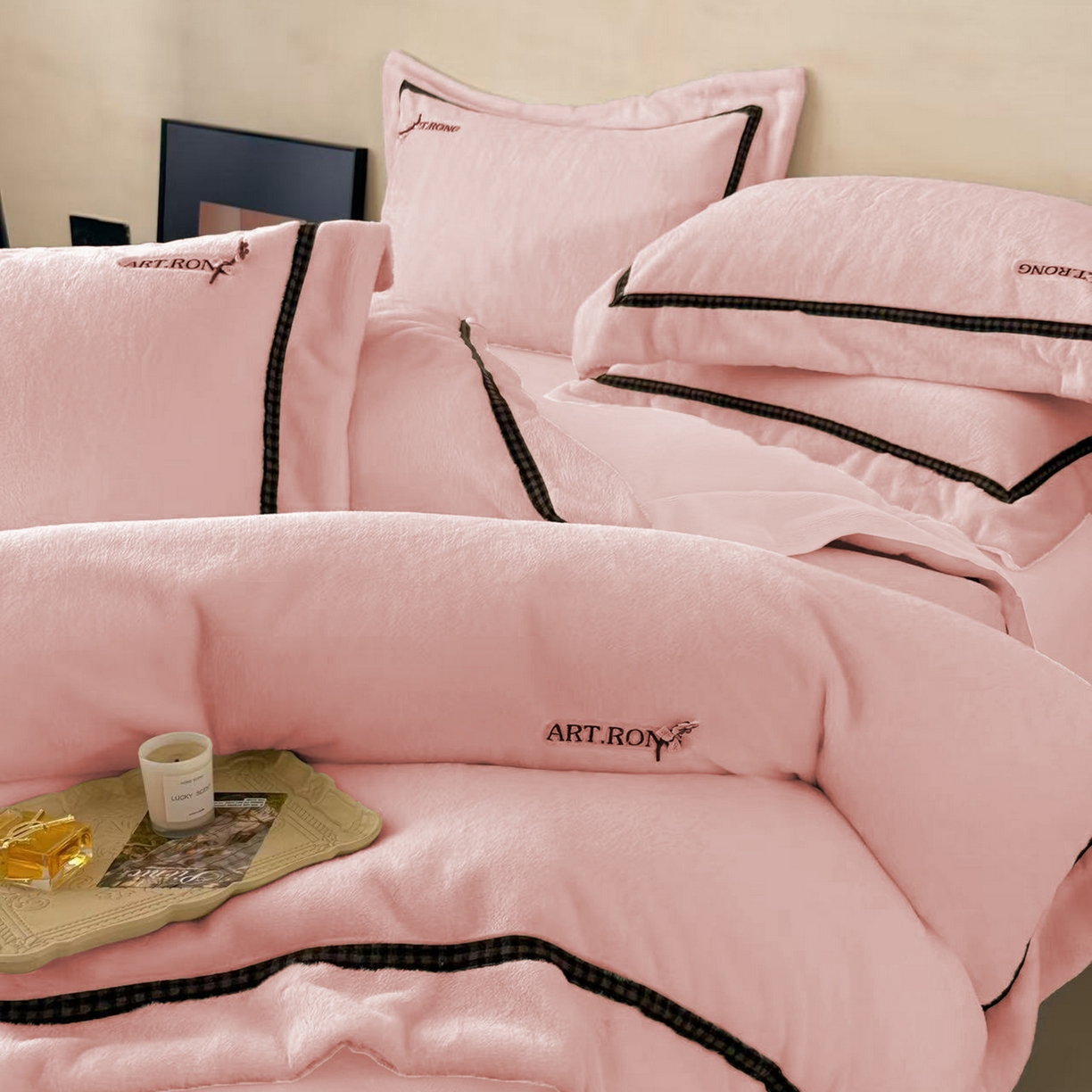 91家纺网 家纺一手货源 找家纺 （总）玖玖爱家纺 2025新款380克高克重大兔毛四件套