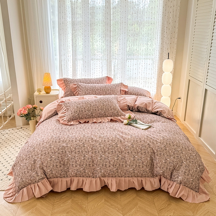 91家纺网 家纺一手货源 找家纺 （总）千朵 2025新款全棉磨毛四件套