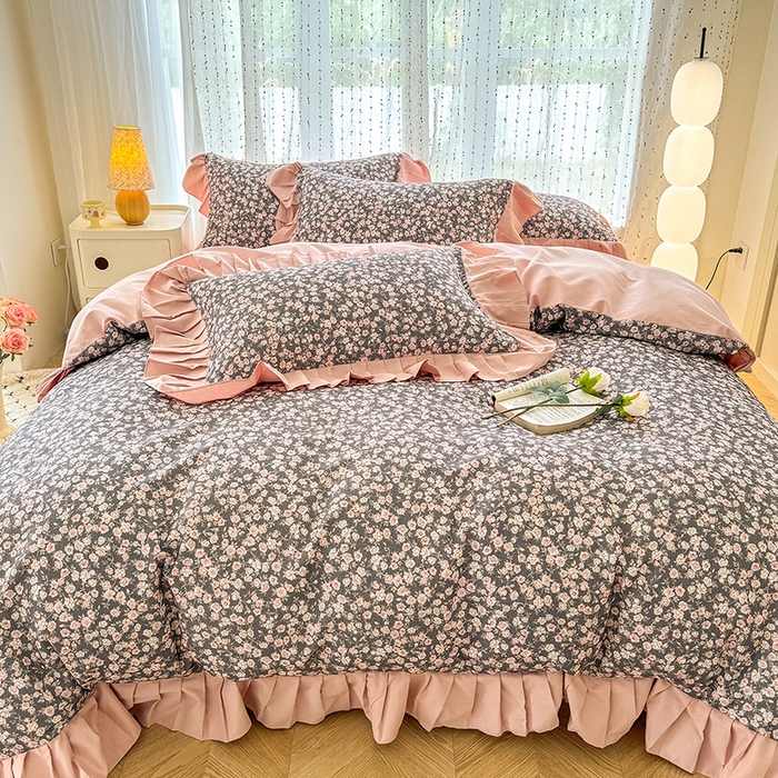 91家纺网 家纺一手货源 找家纺 （总）千朵 2025新款全棉磨毛四件套