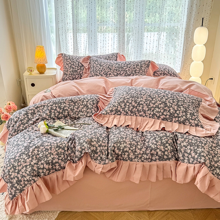 91家纺网 家纺一手货源 找家纺 （总）千朵 2025新款全棉磨毛四件套