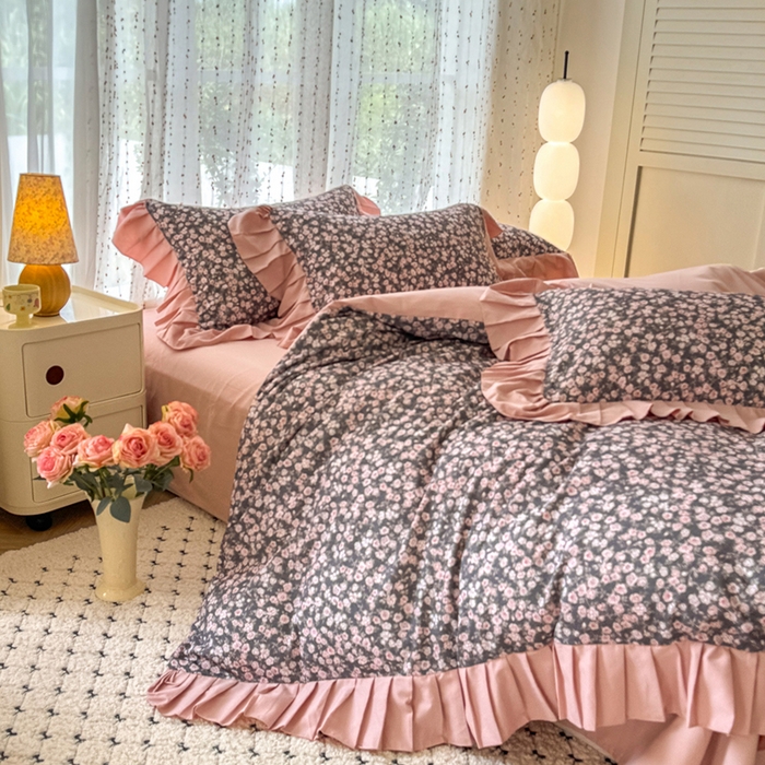 91家纺网 家纺一手货源 找家纺 （总）千朵 2025新款全棉磨毛四件套