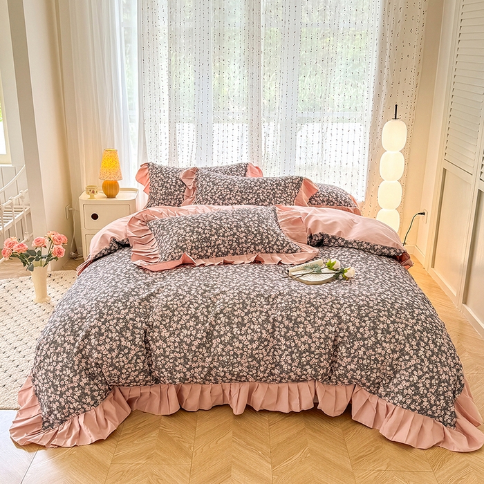 91家纺网 家纺一手货源 找家纺 千朵 2023新款全棉大豆夏被四件套 小欢喜