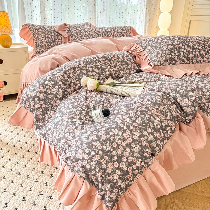 91家纺网 家纺一手货源 找家纺 （总）千朵 2025新款全棉磨毛四件套