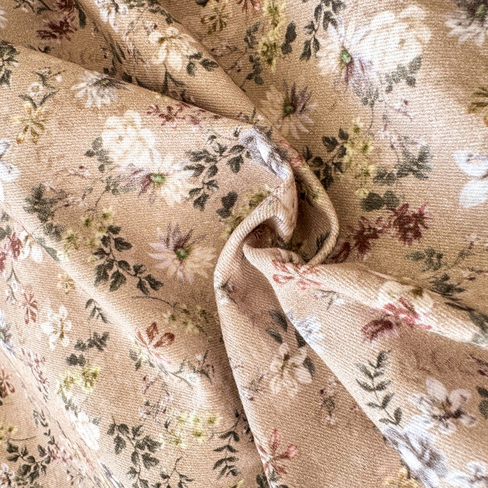 91家纺网 家纺一手货源 找家纺 千朵 2025新款全棉磨毛四件套 茵然豆沙