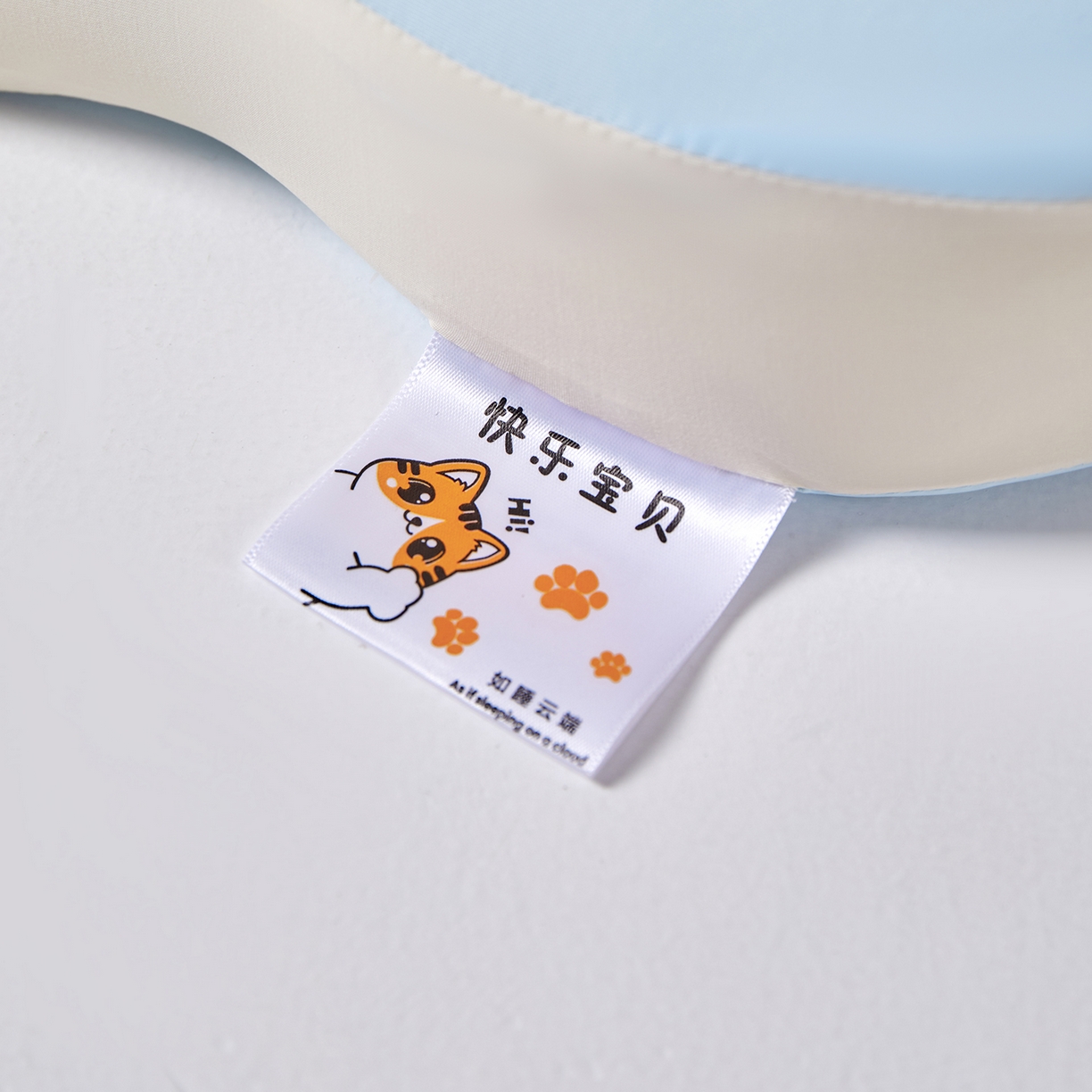 91家纺网 家纺一手货源 找家纺 蔻眠 可水洗儿童学生记忆枕护颈枕护耳枕 可水洗记忆枕-蓝色