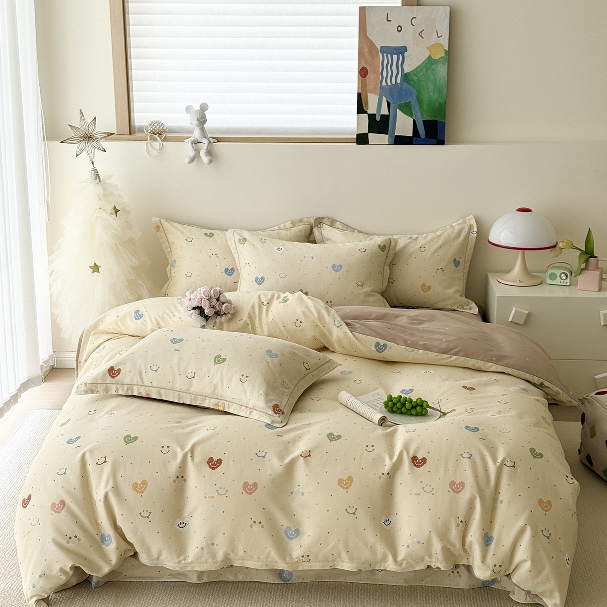 于果 2025新款全棉13070四件套10） 温暖笑脸
