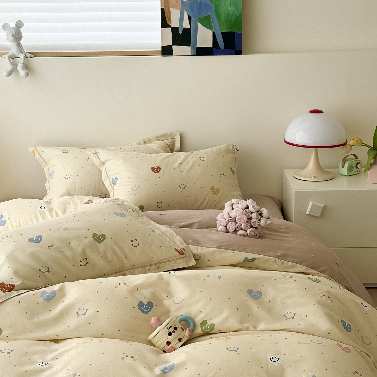 91家纺网 家纺一手货源 找家纺 于果 2025新款全棉13070四件套10） 温暖笑脸