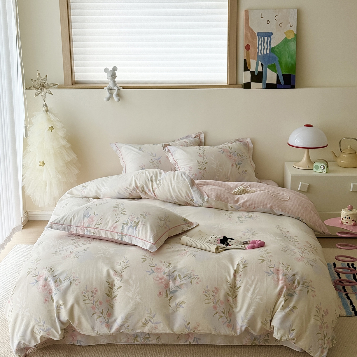 于果 2025新款全棉13070四件套10） 拾柒花悸