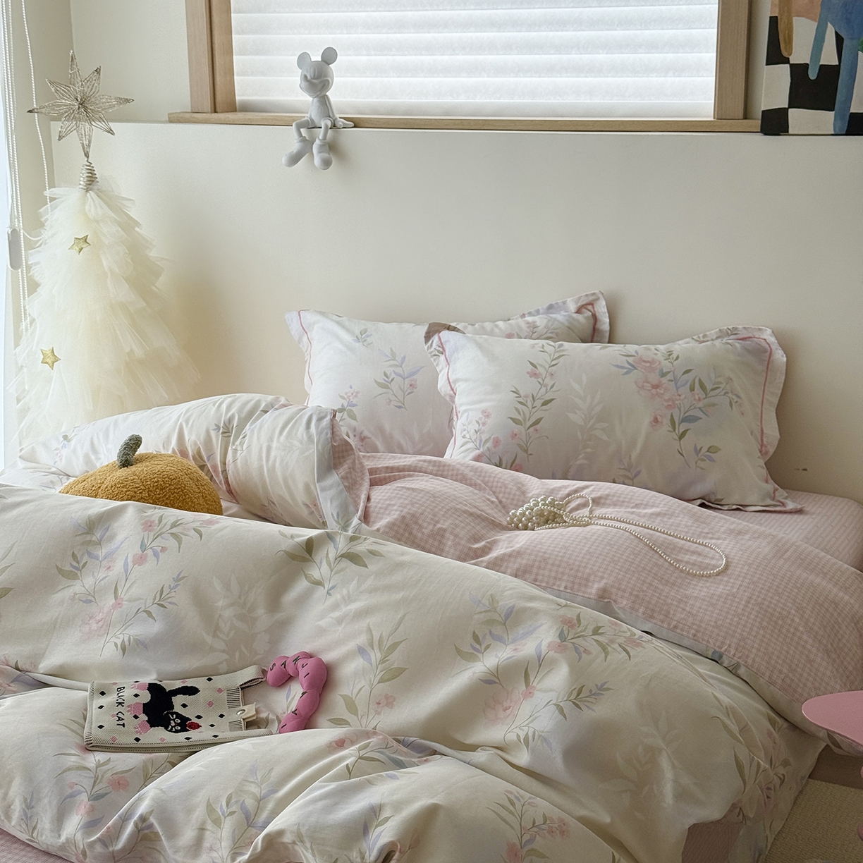 91家纺网 家纺一手货源 找家纺 于果 2025新款全棉13070四件套10） 拾柒花悸