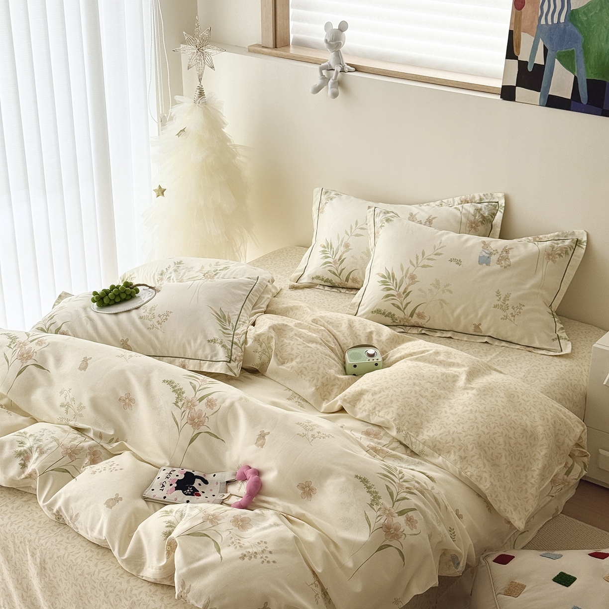 91家纺网 家纺一手货源 找家纺 于果 2025新款全棉13070四件套10） 麦香兔园