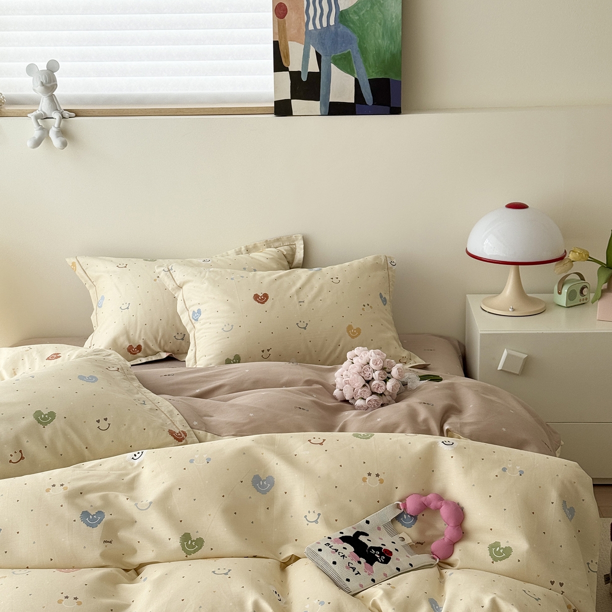 91家纺网 家纺一手货源 找家纺 于果 2025新款全棉13070四件套10） 温暖笑脸